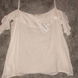 Pacsun NWT white cold shoulder top